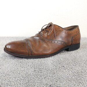 Johnston & Murphy Tyndall Mens Size 13 Shoes Leather Cap Toe Oxford Brown